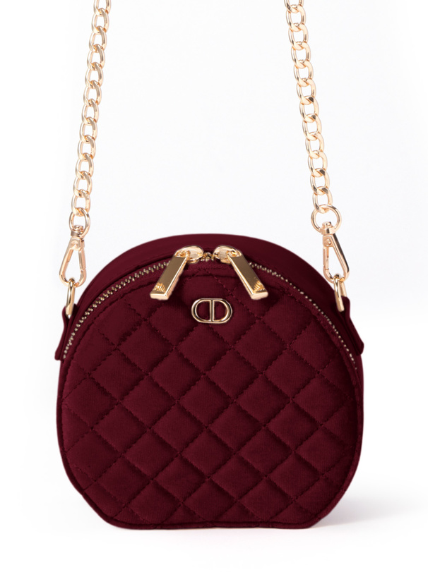 ベロアキルティングサークルショルダーバッグ[tr787] | レディース