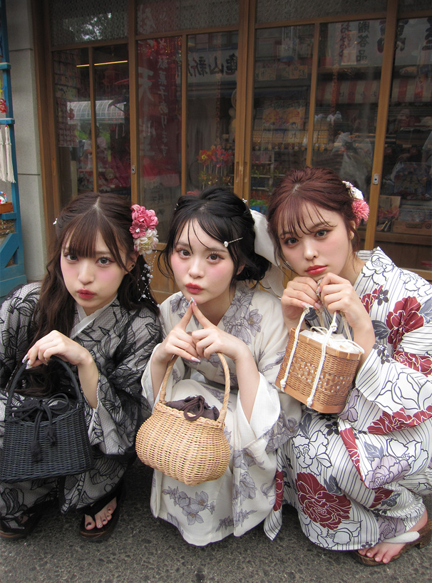 巾着ミニかごバッグ