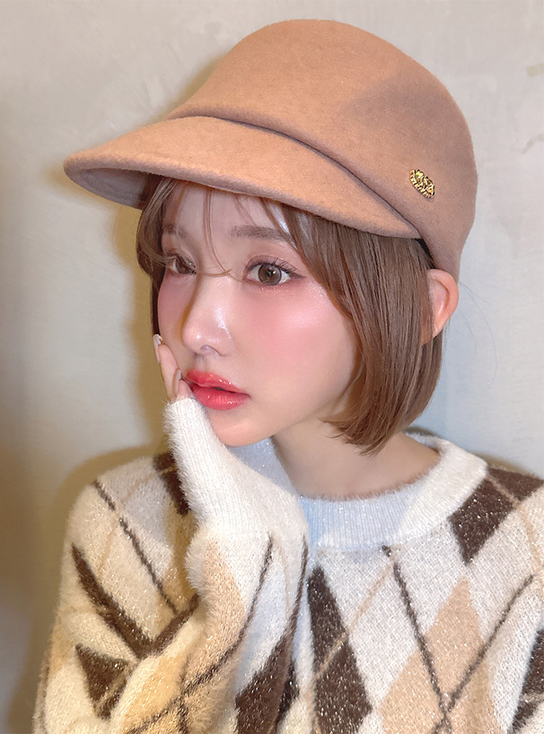 ウールロゴキャスケット[tr872] | レディースファッション通販の