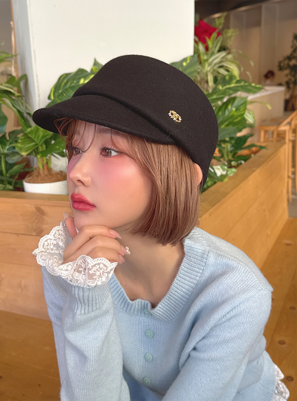 ウールロゴキャスケット[tr872] | レディースファッション通販の