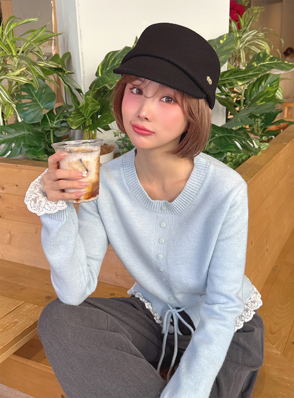 ウールロゴキャスケット