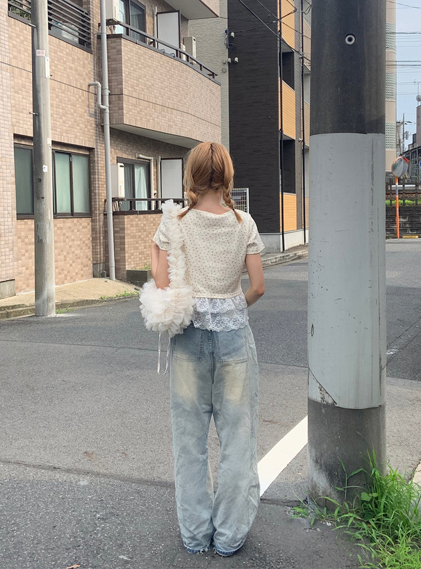 チュールフリルショルダーバッグ