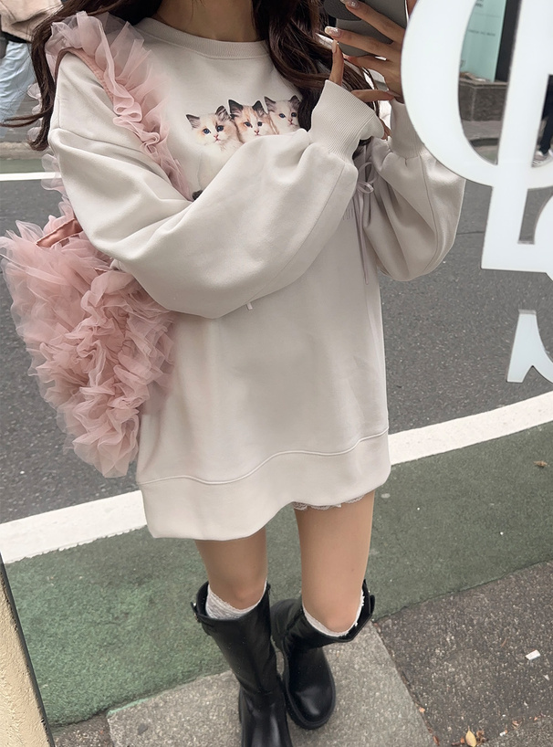 チュールフリルワンハンドルバッグ