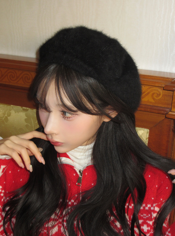 シャギーニットベレー帽[tr974] | レディースファッション通販の