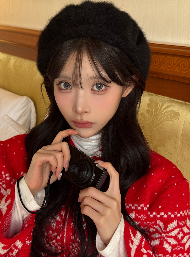 シャギーニットベレー帽