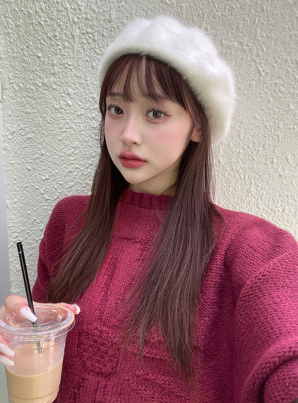 シャギーニットベレー帽[tr974] | レディースファッション通販の