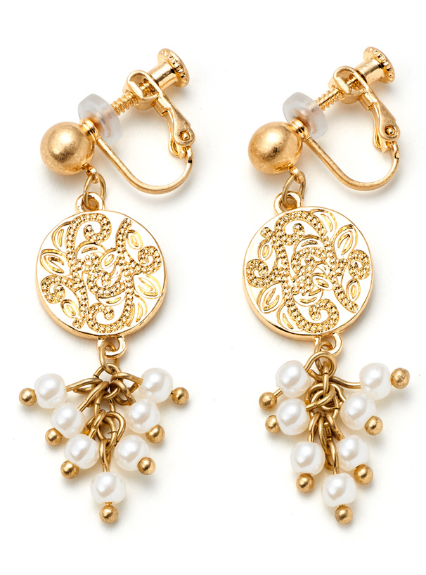 サークルパールイヤリング