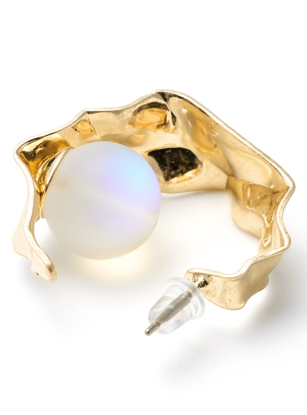 クリアボールフープピアス