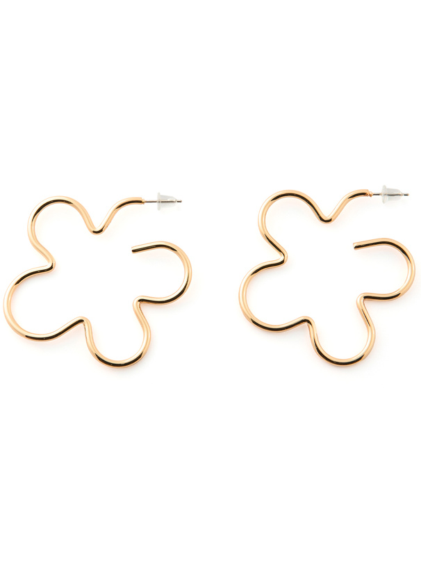 フラワーフープピアス