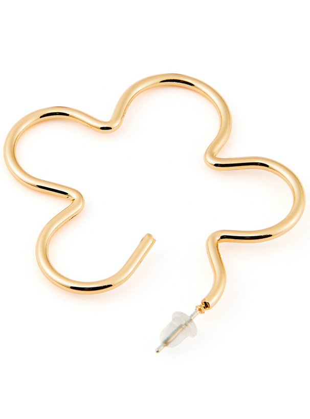 フラワーフープピアス