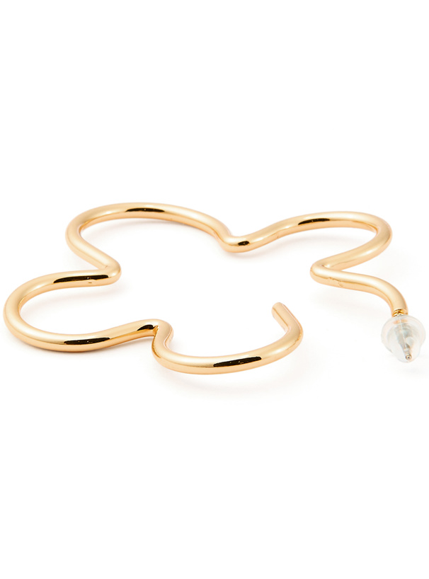 フラワーフープピアス