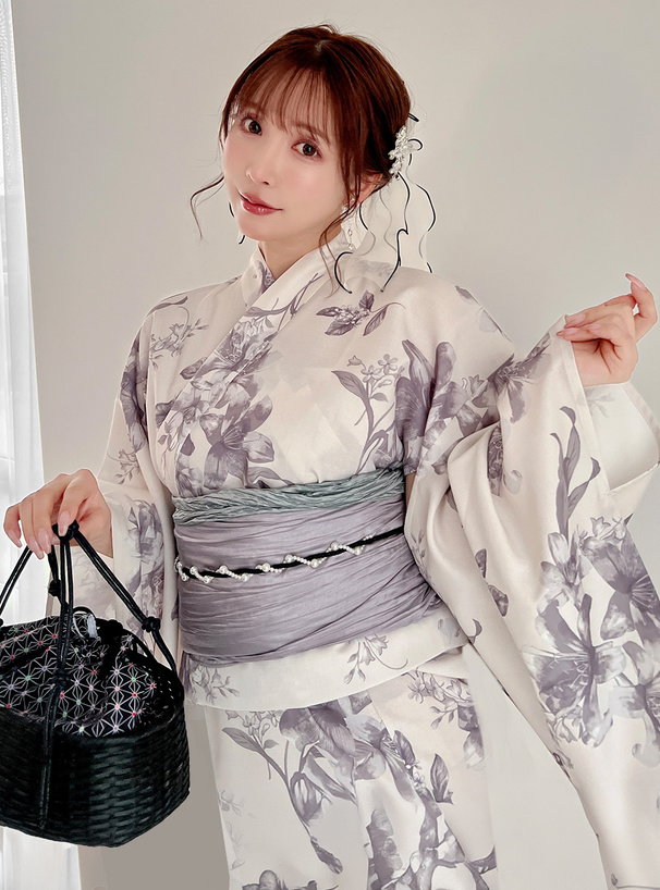 花モチーフパールビジューヘアピン2点セット