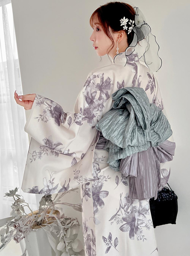花モチーフパールビジューヘアピン2点セット