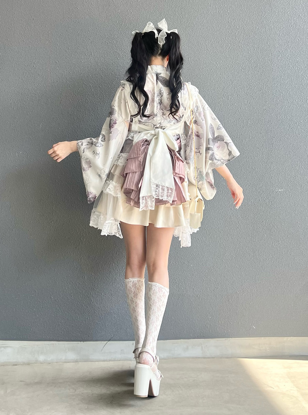 レースチュールフリルチュニック