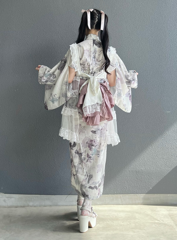 レースチュールフリルチュニック