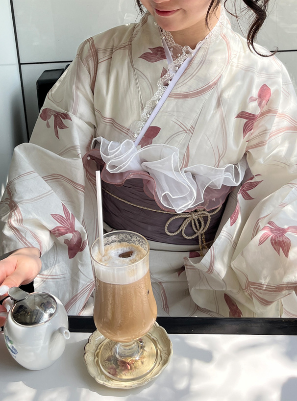 パールフリル帯揚げ