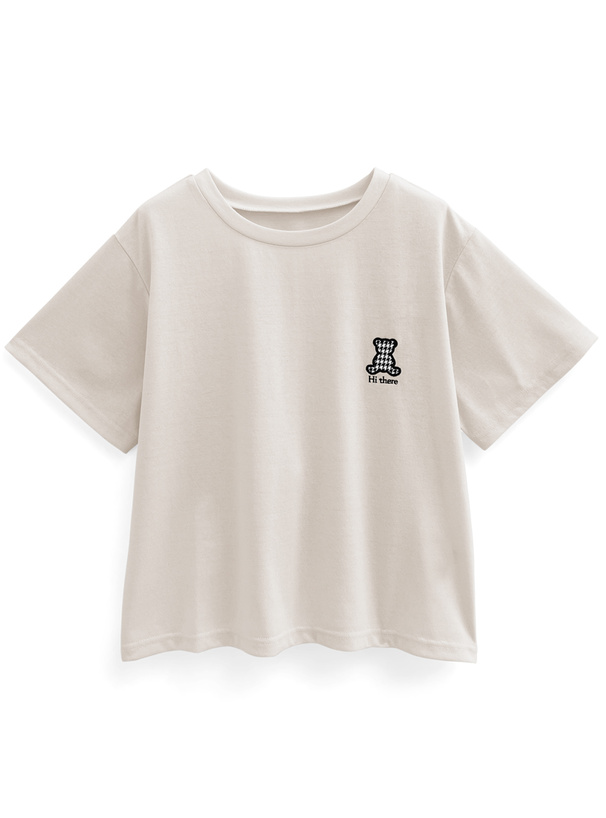 テディベア刺繍Tシャツ[tu1164]