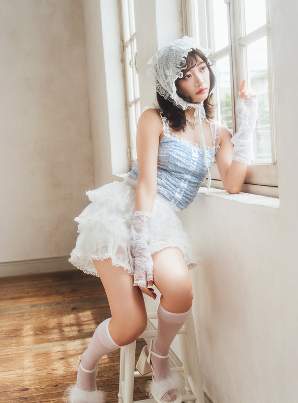 メタルリボンパールネックレス