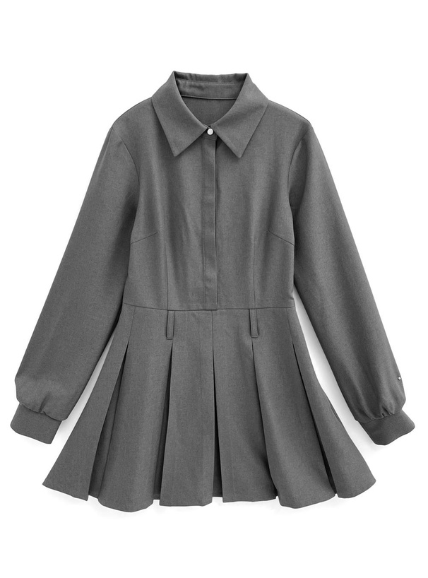 ベルト付きプリーツシャツミニワンピース[tu1398] | レディース