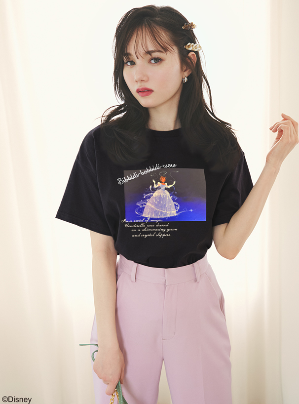 Grl ディズニープリンセスシリーズ シンデレラ プリントtシャツ Tu141 レディースファッション通販のグレイル Grl 公式