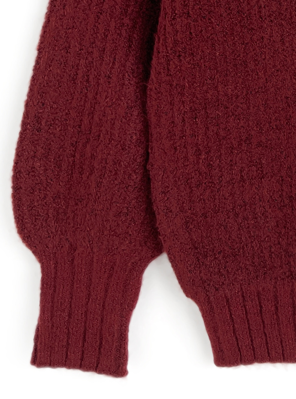 ショルダーオープンハイネックニットトップス