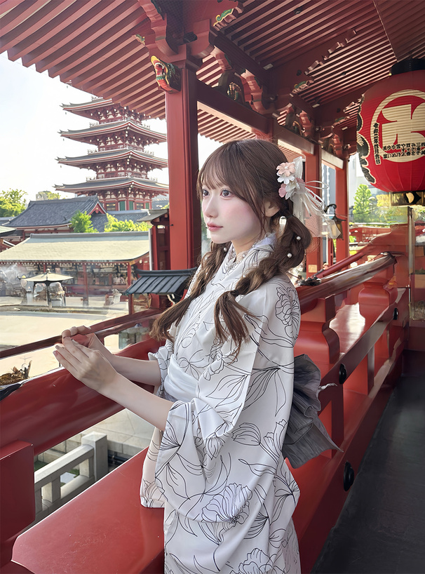 3点セット2Way線花柄セパレート浴衣