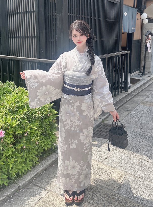 大花柄浴衣セット