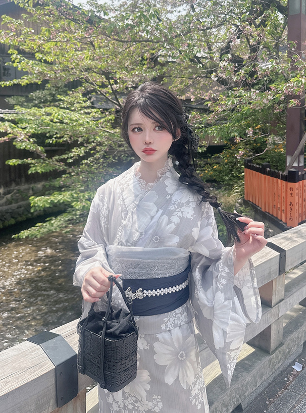 大花柄浴衣セット