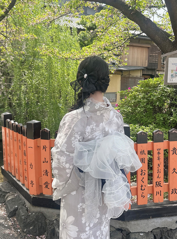 大花柄浴衣セット