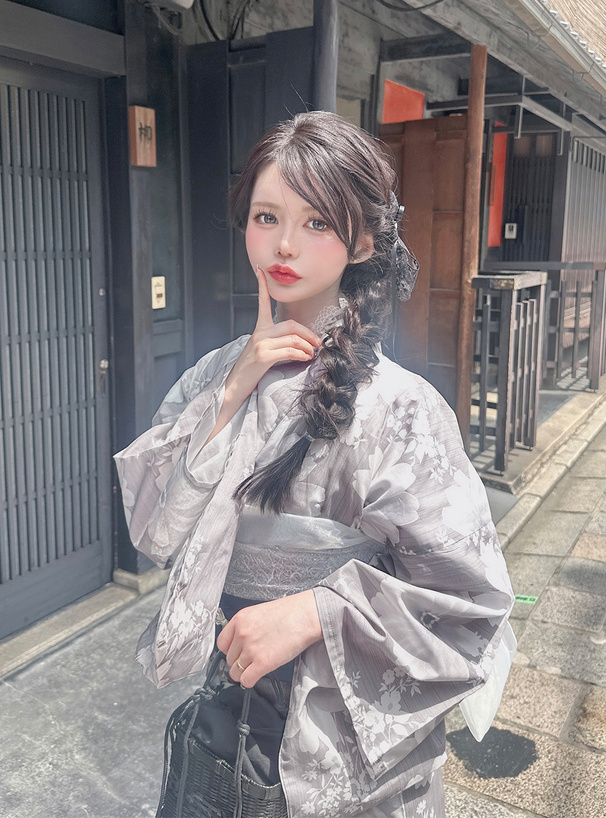 大花柄浴衣セット
