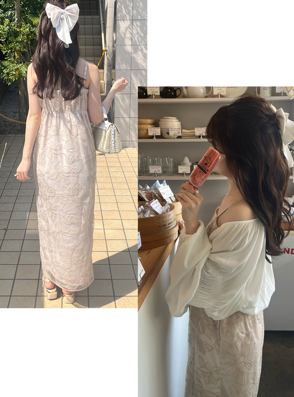 3点セット2Wayチュール花柄セパレート浴衣