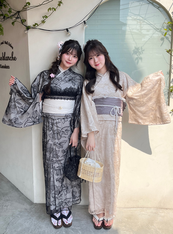 3点セット2Wayチュール花柄セパレート浴衣