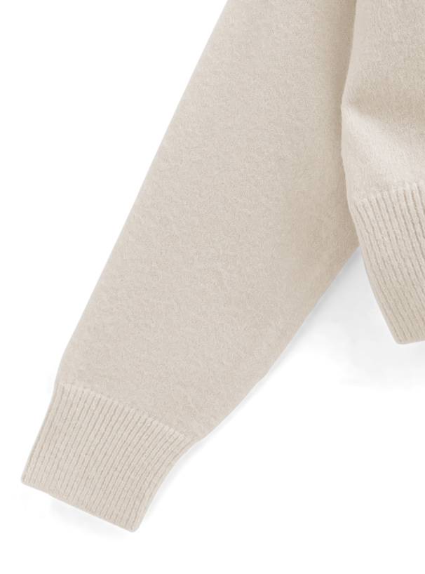 レイヤード風アシンメトリーニットトップス