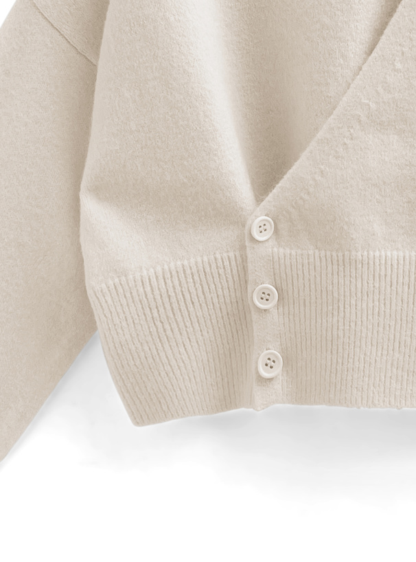 レイヤード風アシンメトリーニットトップス