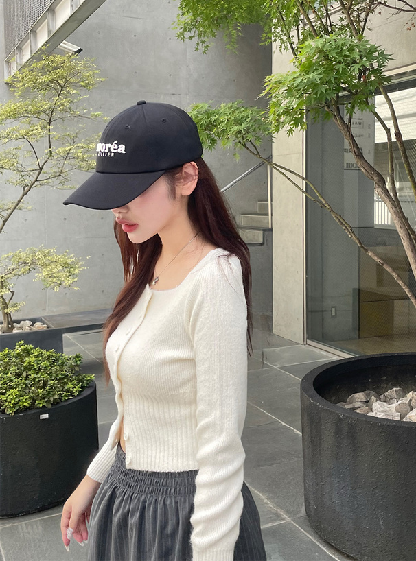 スクエアネックニットトップス