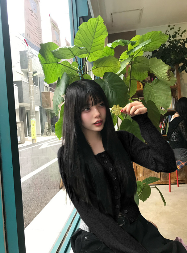 スクエアネックニットトップス