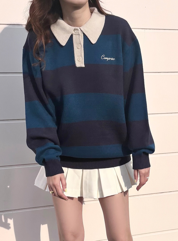ボーダーボーイズロングTシャツ ｜To b. by agnès b