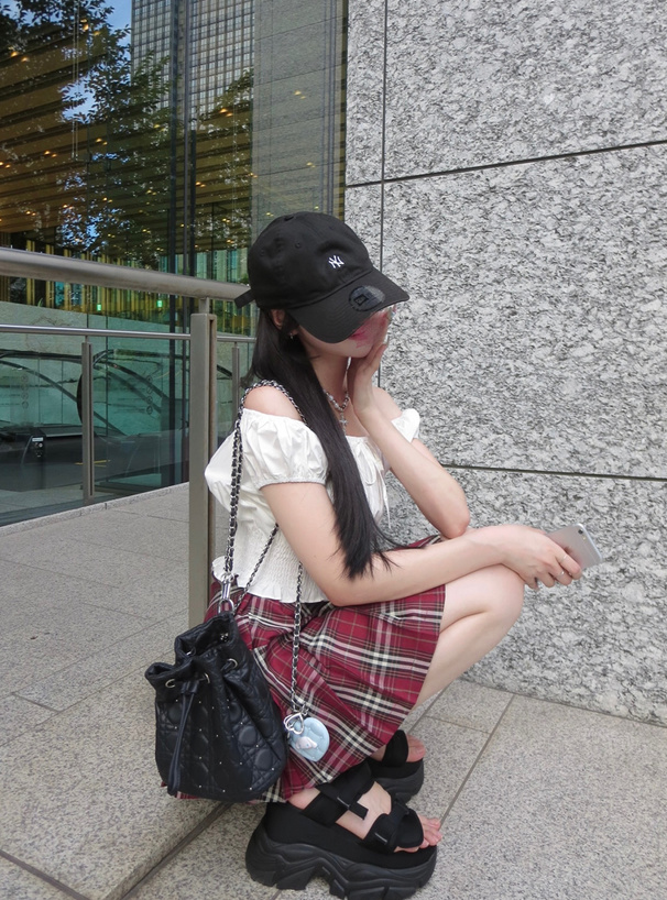 インパン付きチェック柄プリーツミニスカート[tu1545] | レディース