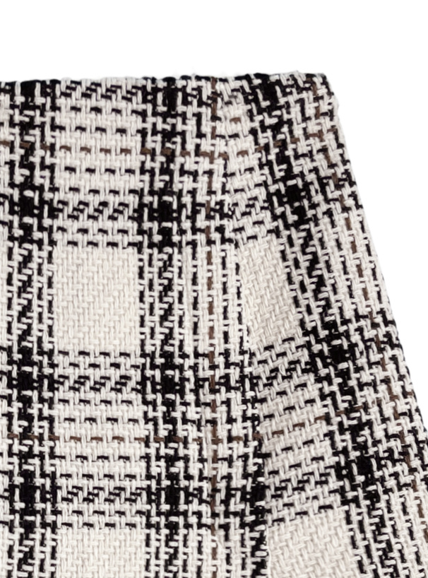 インパン裏地付きロービングチェックミニスカート