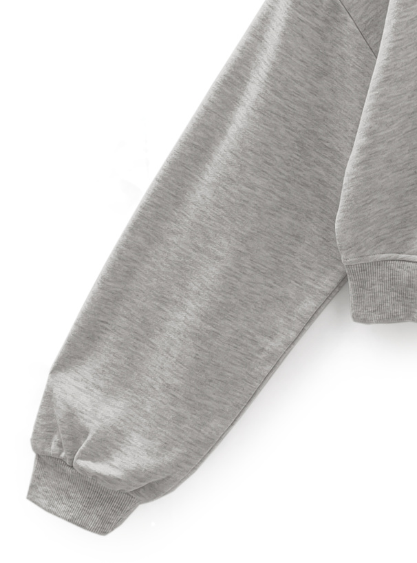 ロゴプリントアシンメトリースウェットトップス