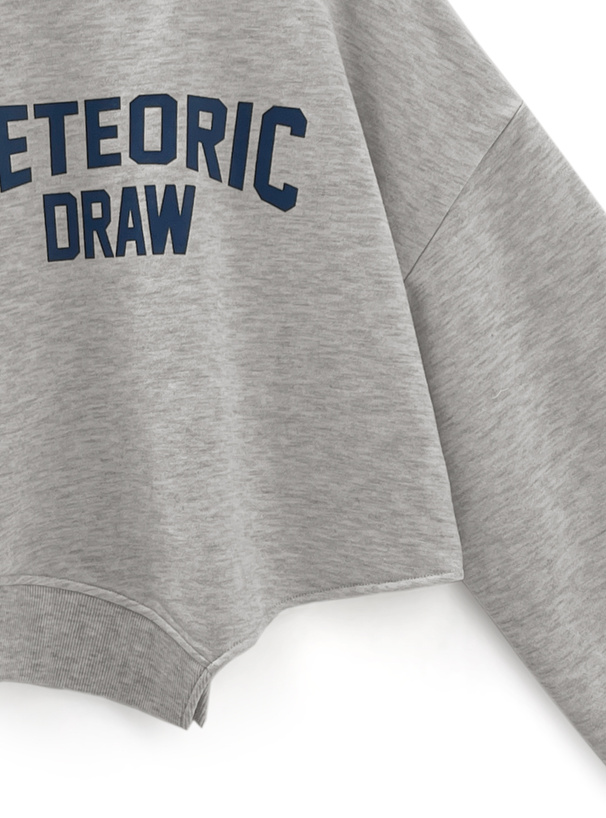 ロゴプリントアシンメトリースウェットトップス