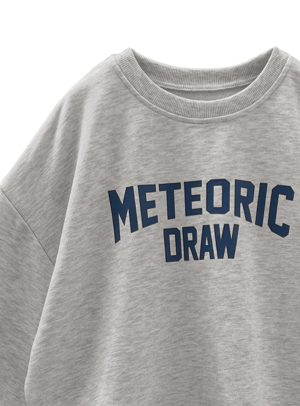 ロゴプリントアシンメトリースウェットトップス