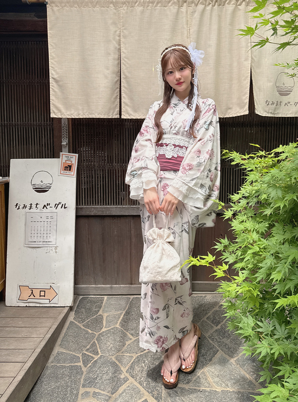 フラワーレース帯飾り