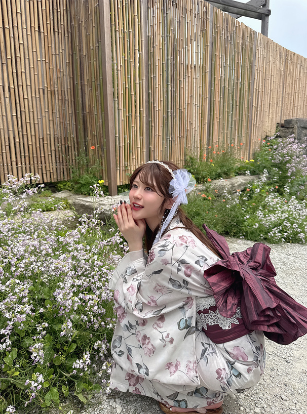 フラワーレース帯飾り