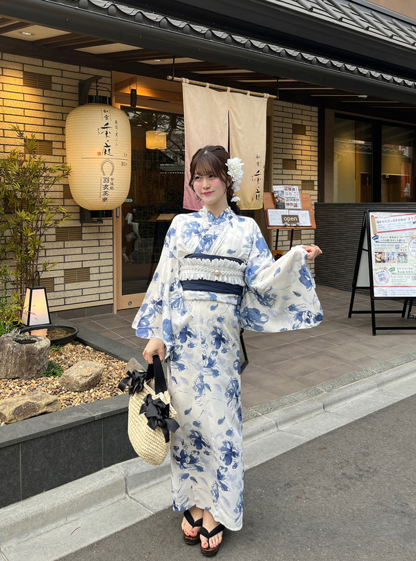 レースフリルプリーツ帯飾り
