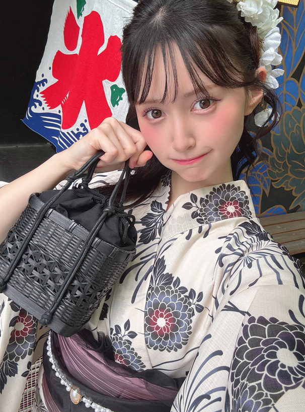 花柄レースティアード帯飾り