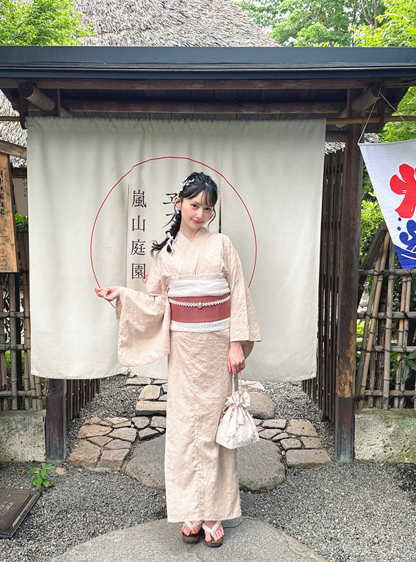 レースリボン巾着バッグ