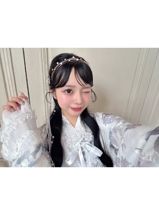花柄レースフリルカフス