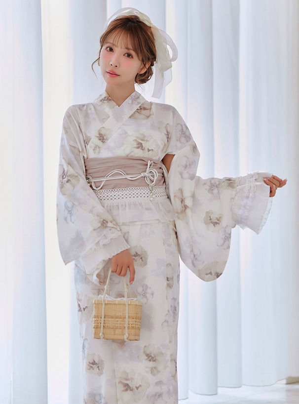 花柄レースフリルカフス