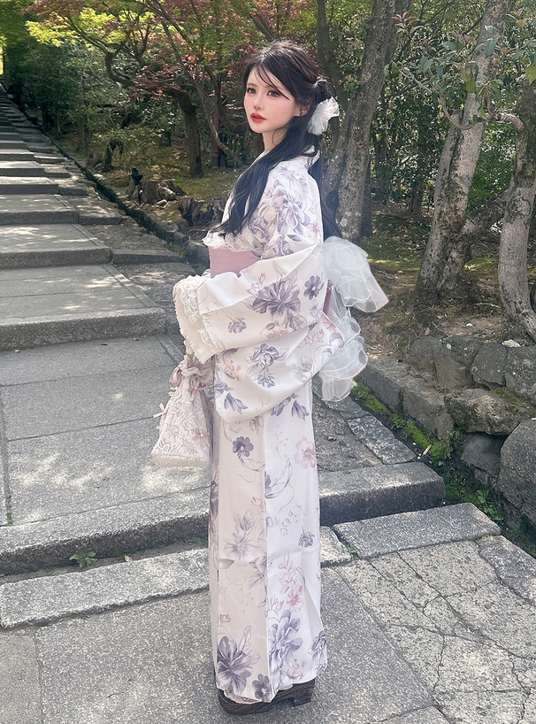 花柄レースフリルカフス